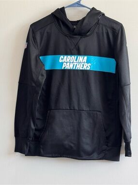 Nike Carolina Panthers NFL Youth Large Therma Hoodie Black Blue